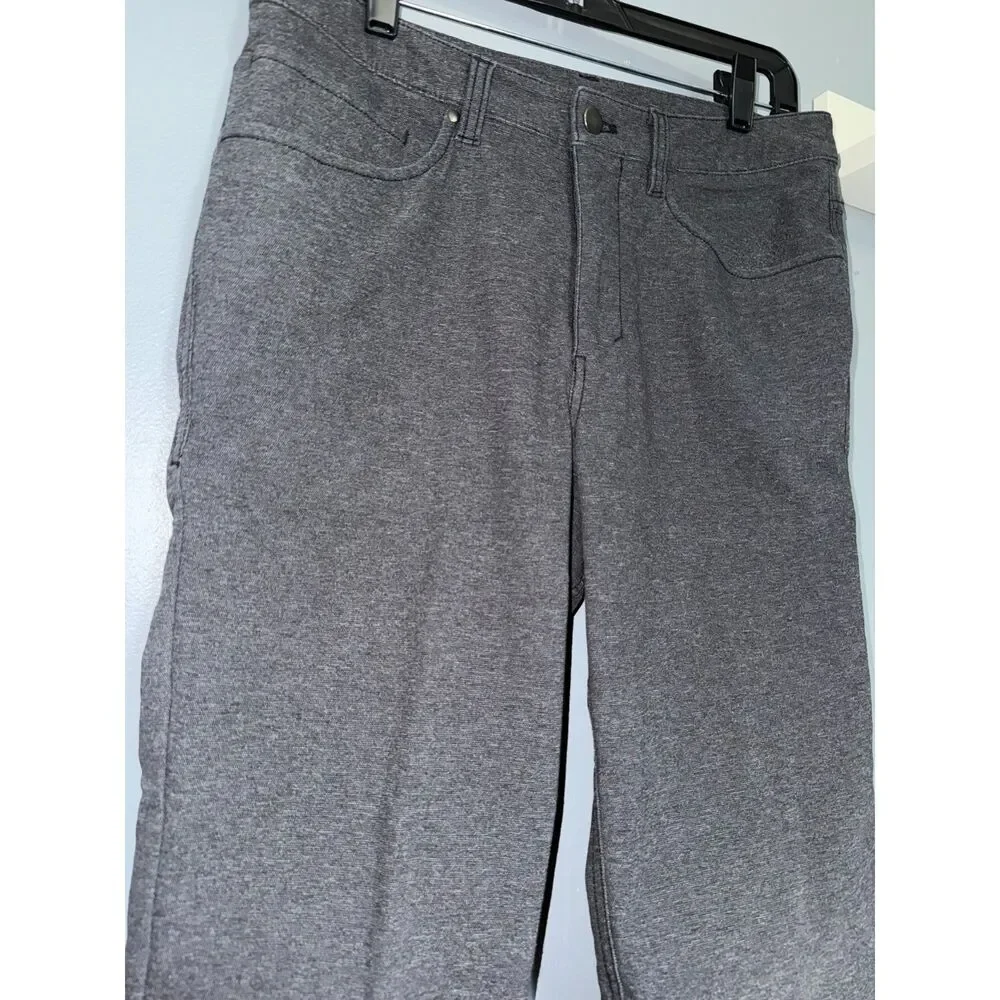 Men's Lululemon ABC Slim Tech Pants in Heathered Black Canvas | Size 30